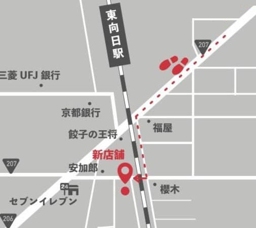 久蔵 連携駐車場の地図